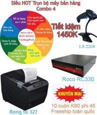 Combo 4 – Trọn bộ phần mềm quản lý VinshopPro1 + máy bán hàng 4.600K Tiết kiệm 1450K